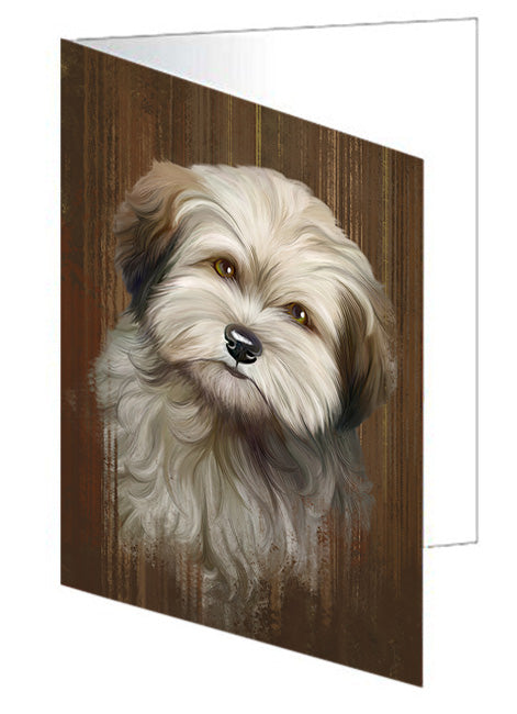 Rustic Cockapoo Dog Handmade Artwork Assorted Pets Greeting Cards and Note Cards with Envelopes for All Occasions and Holiday Seasons GCD55691