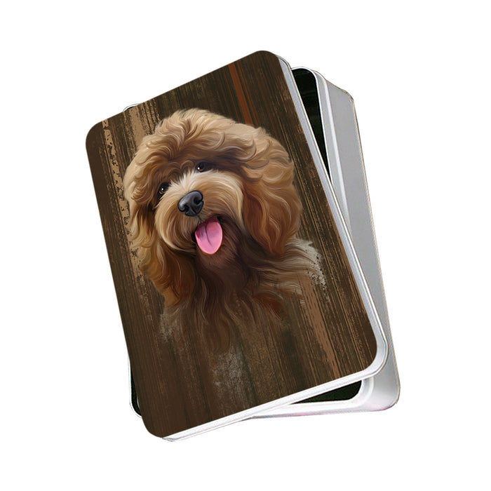 Rustic Cockapoo Dog Photo Storage Tin PITN50550