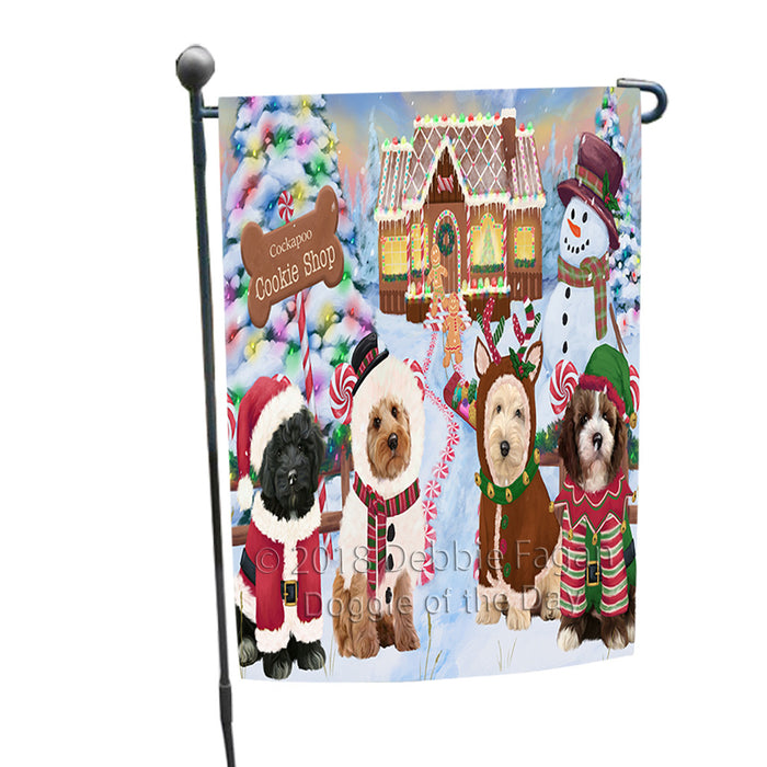 Holiday Gingerbread Cookie Shop Cockapoos Dog Garden Flag GFLG56942