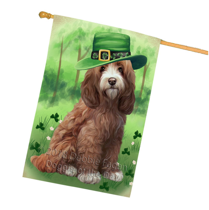 St. Patricks Day Irish Portrait Cockapoo Dog House Flag FLG65015