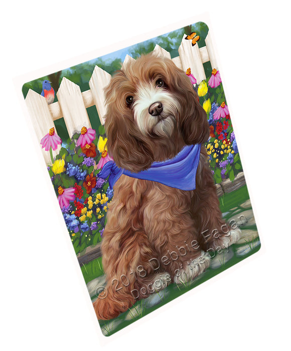 Spring Floral Cockapoo Dog Large Refrigerator / Dishwasher Magnet RMAG73656