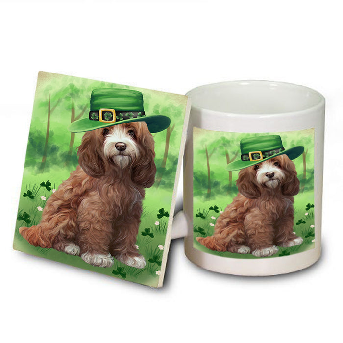 St. Patricks Day Irish Portrait Cockapoo Dog Mug and Coaster Set MUC56983