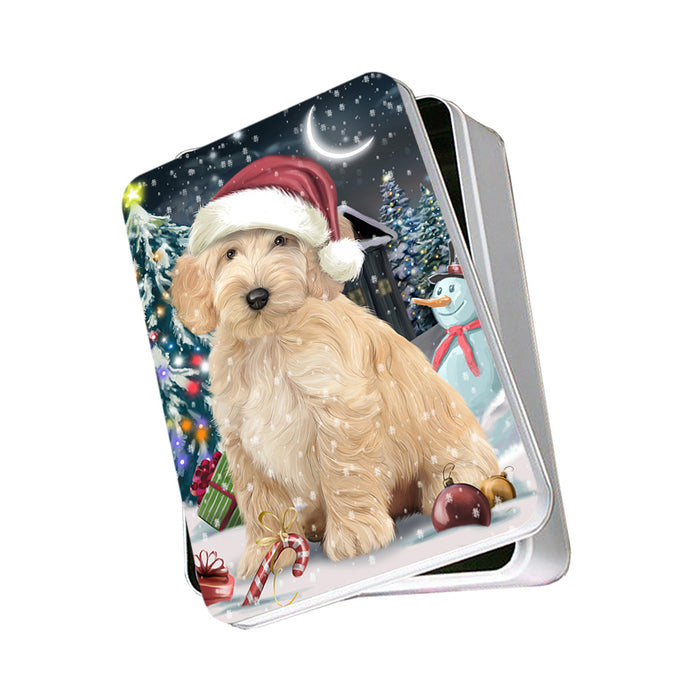 Have a Holly Jolly Cockapoo Dog Christmas Photo Storage Tin PITN51644