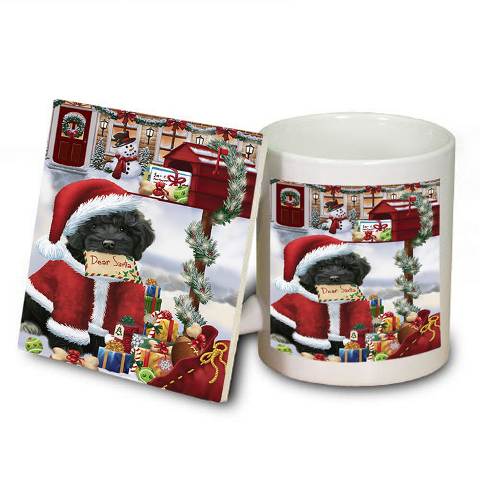 Cockapoo Dog Dear Santa Letter Christmas Holiday Mailbox Mug and Coaster Set MUC53521