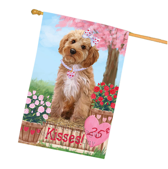 Rosie 25 Cent Kisses Cockapoo Dog House Flag FLG56529