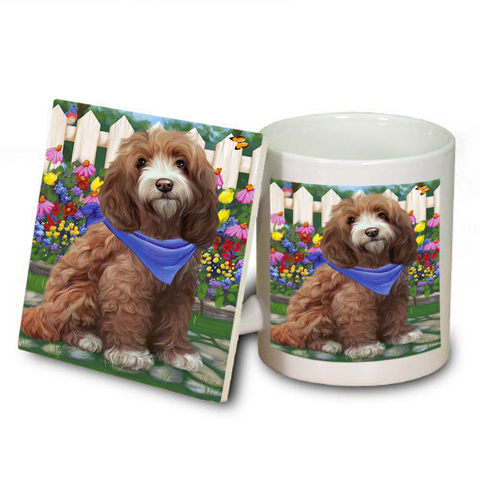 Spring Floral Cockapoo Dog Mug and Coaster Set MUC52185