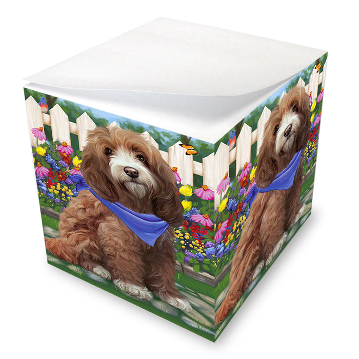 Spring Floral Cockapoo Dog Note Cube NOC52193