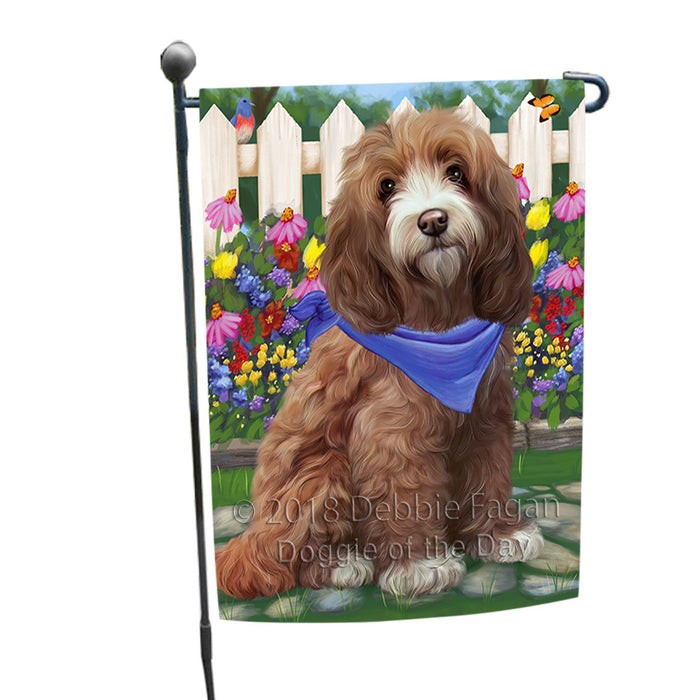 Spring Floral Cockapoo Dog Garden Flag GFLG52190
