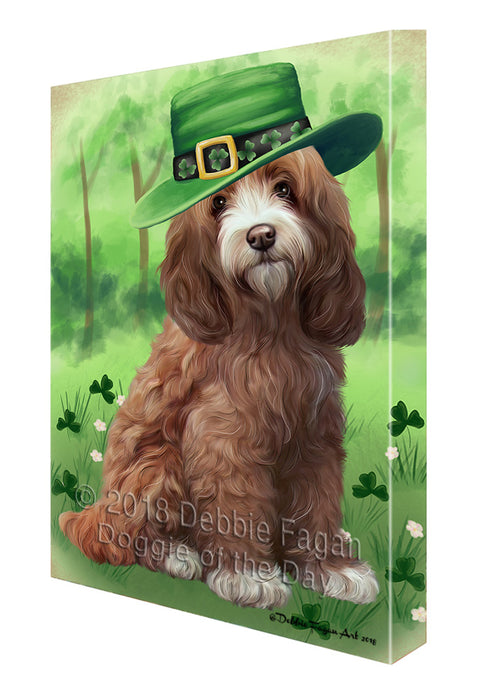 St. Patricks Day Irish Portrait Cockapoo Dog Canvas Print Wall Art Décor CVS135359