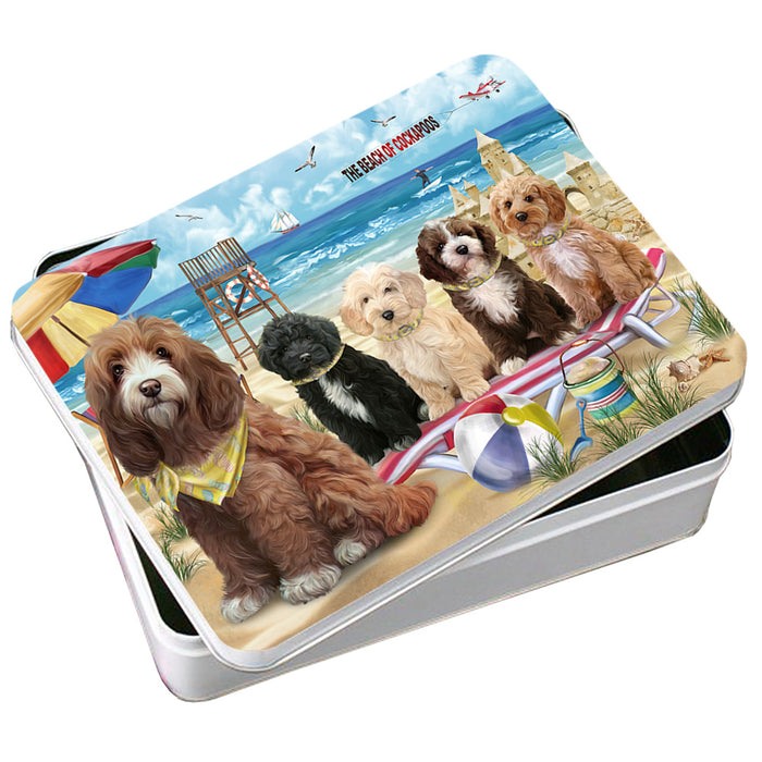 Pet Friendly Beach Cockapoo Dog Photo Storage Tin PITN51556