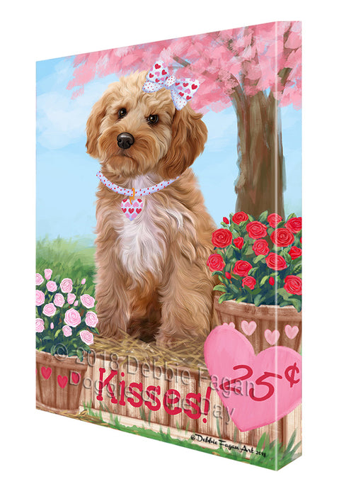 Rosie 25 Cent Kisses Cockapoo Dog Canvas Print Wall Art Décor CVS124829
