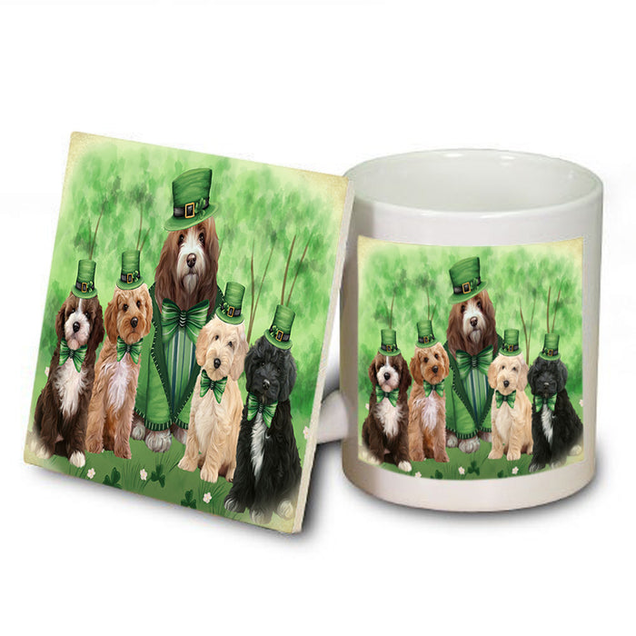St. Patricks Day Irish Portrait Cockapoo Dogs Mug and Coaster Set MUC56984