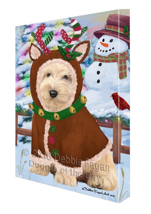 Christmas Gingerbread House Candyfest Cockapoo Dog Canvas Print Wall Art Décor CVS129023