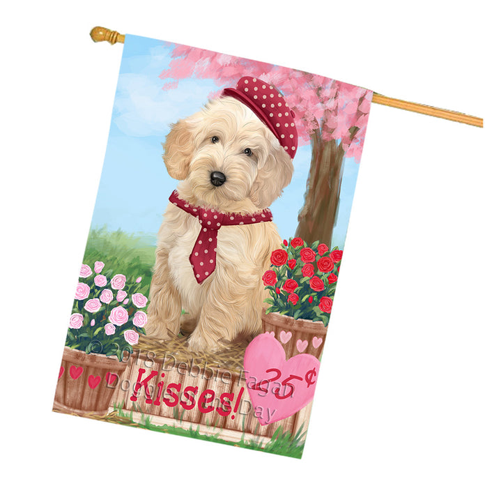 Rosie 25 Cent Kisses Cockapoo Dog House Flag FLG56530