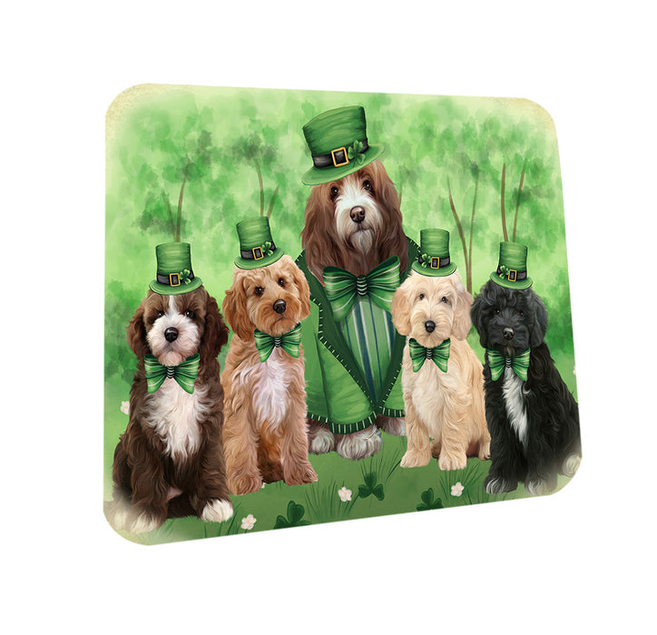 St. Patricks Day Irish Portrait Cockapoo Dogs Coasters Set of 4 CST56950