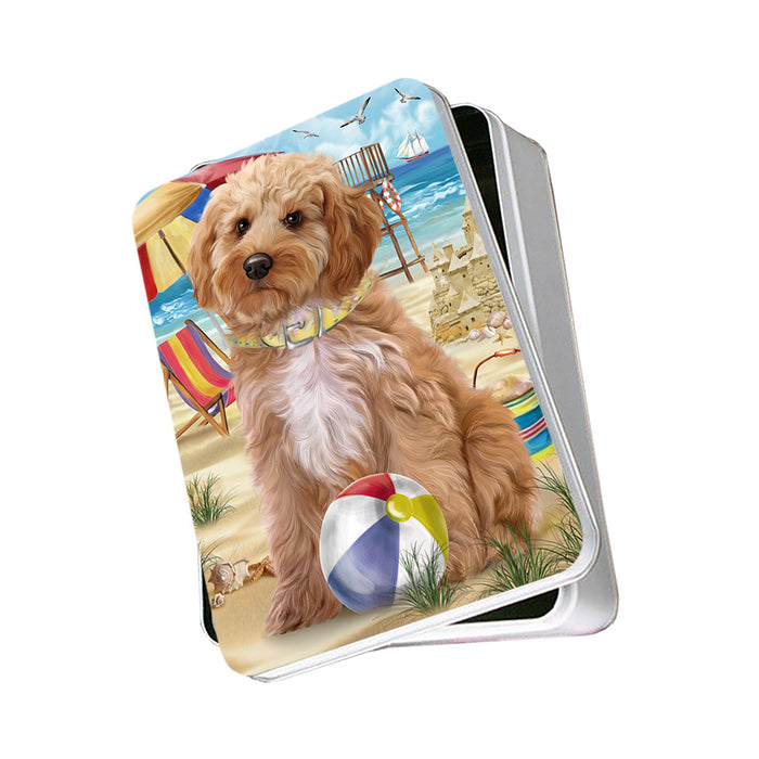 Pet Friendly Beach Cockapoo Dog Photo Storage Tin PITN51557