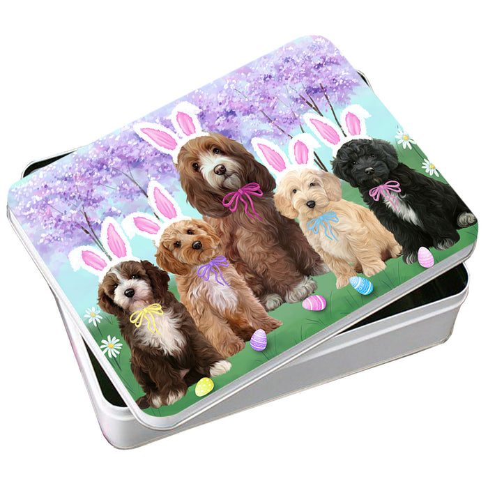 Easter Holiday Cockapoos Dog Photo Storage Tin PITN56831