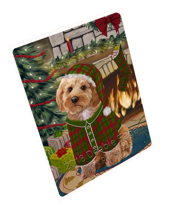 The Stocking was Hung Cockapoo Dog Magnet MAG70980 (Small 5.5" x 4.25")