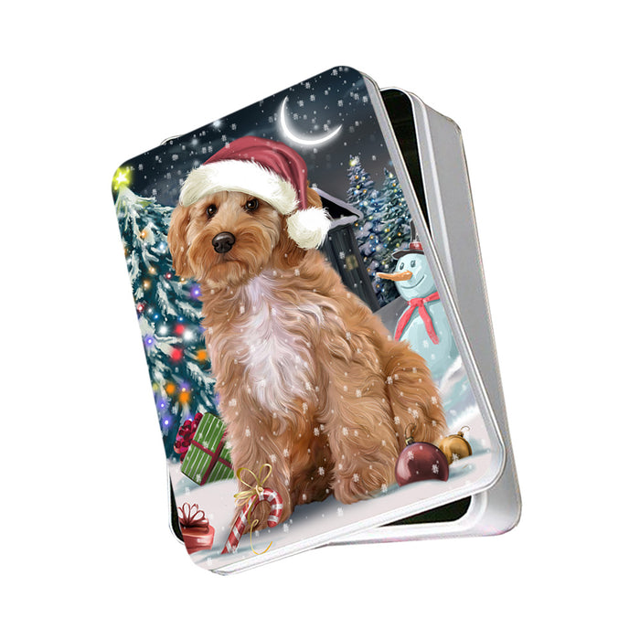 Have a Holly Jolly Cockapoo Dog Christmas Photo Storage Tin PITN51645
