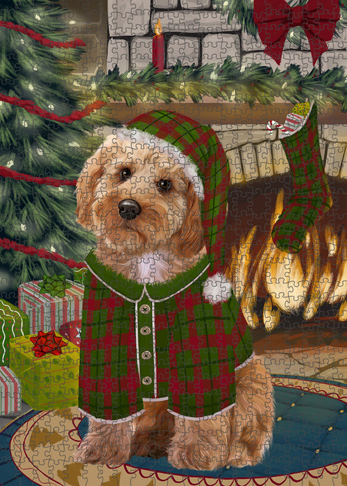 The Stocking was Hung Cockapoo Dog Puzzle with Photo Tin PUZL89328