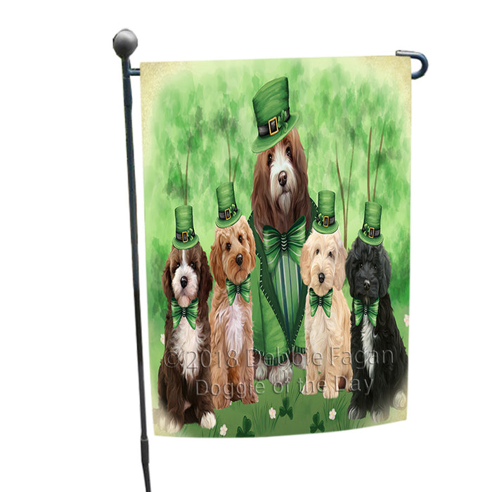 St. Patricks Day Irish Portrait Cockapoo Dogs Garden Flag GFLG64960
