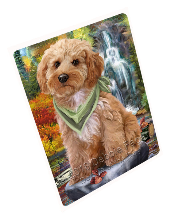 Scenic Waterfall Cockapoo Dog Cutting Board C59832