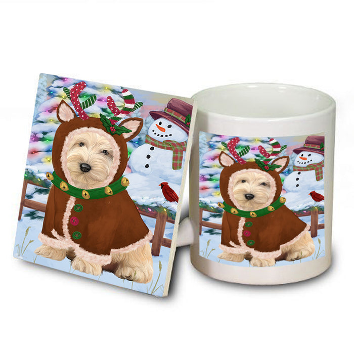 Christmas Gingerbread House Candyfest Cockapoo Dog Mug and Coaster Set MUC56303
