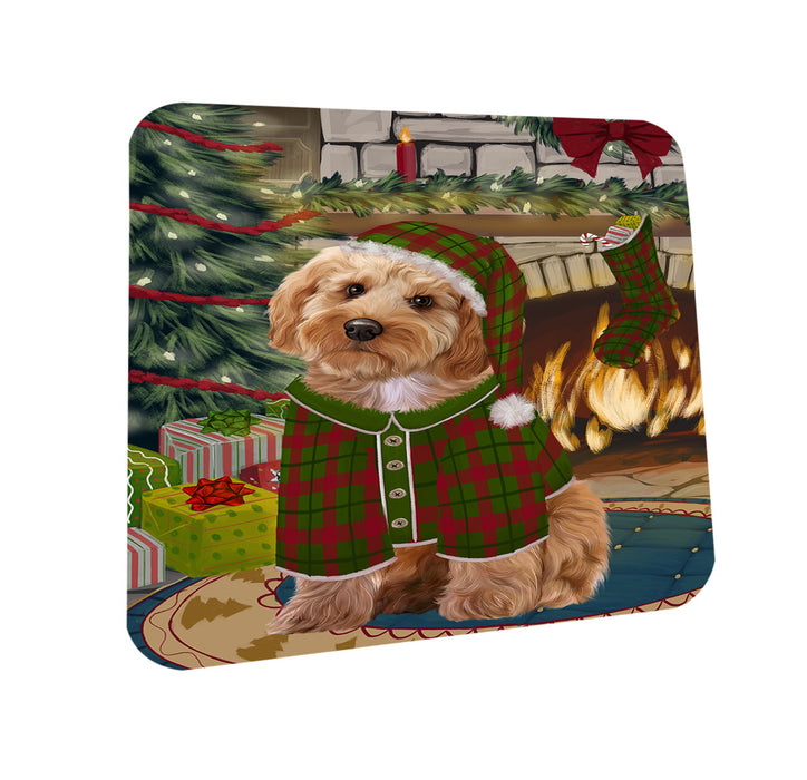 The Stocking was Hung Cockapoo Dog Coasters Set of 4 CST55239