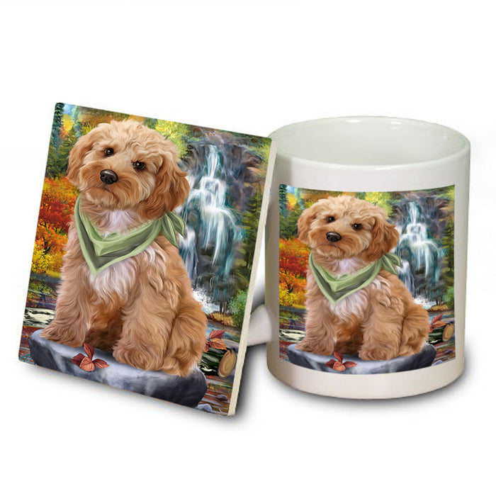 Scenic Waterfall Cockapoo Dog Mug and Coaster Set MUC51853