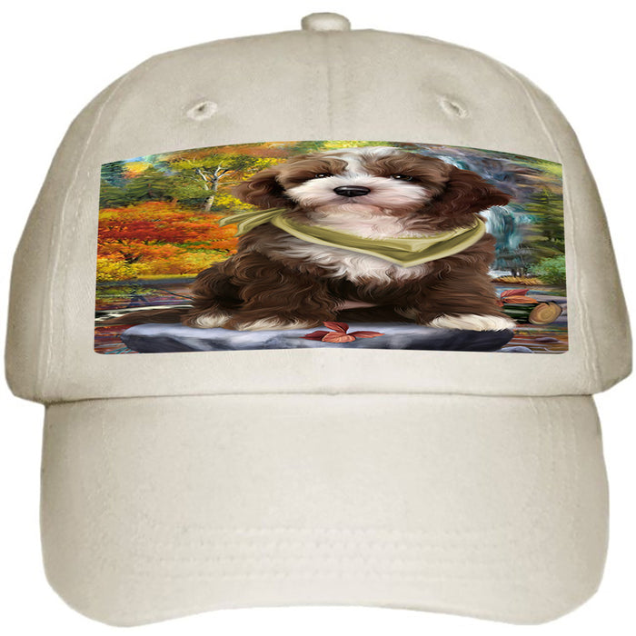 Scenic Waterfall Cockapoo Dog Ball Hat Cap HAT59319
