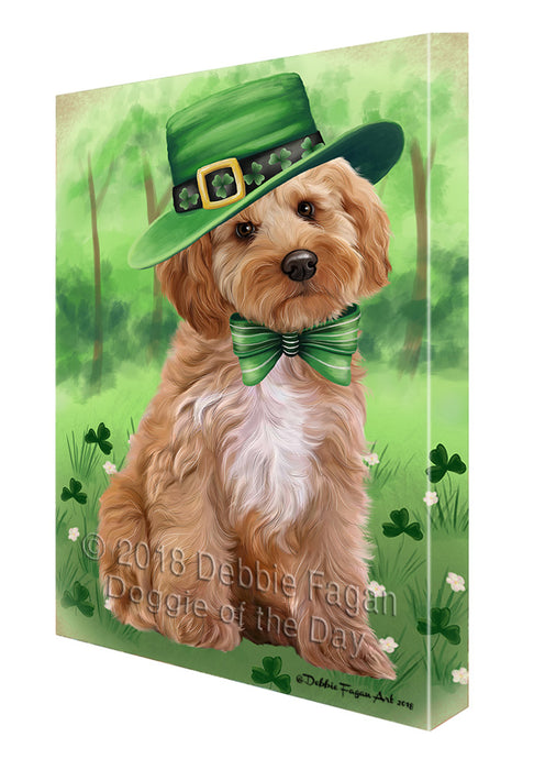 St. Patricks Day Irish Portrait Cockapoo Dog Canvas Print Wall Art Décor CVS135377