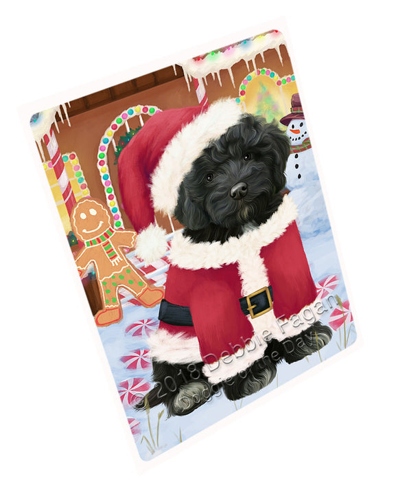 Christmas Gingerbread House Candyfest Cockapoo Dog Large Refrigerator / Dishwasher Magnet RMAG100140