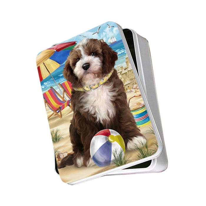 Pet Friendly Beach Cockapoo Dog Photo Storage Tin PITN51558