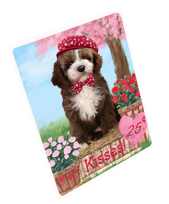 Rosie 25 Cent Kisses Cockapoo Dog Large Refrigerator / Dishwasher Magnet RMAG97350