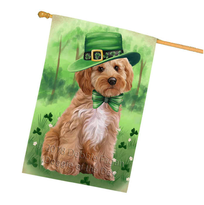 St. Patricks Day Irish Portrait Cockapoo Dog House Flag FLG65017