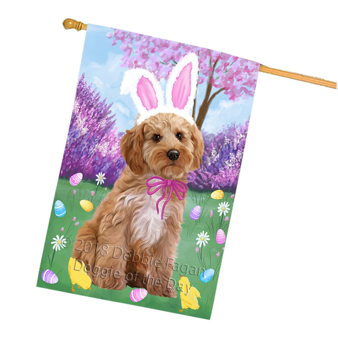 Easter Holiday Cockapoo Dog House Flag FLG57595
