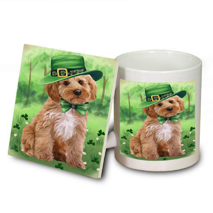 St. Patricks Day Irish Portrait Cockapoo Dog Mug and Coaster Set MUC56985