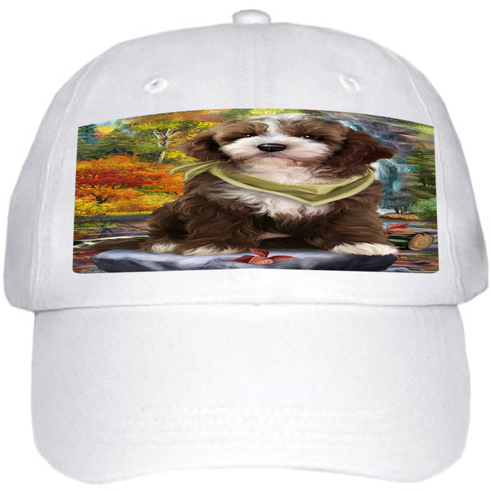 Scenic Waterfall Cockapoo Dog Ball Hat Cap HAT59319