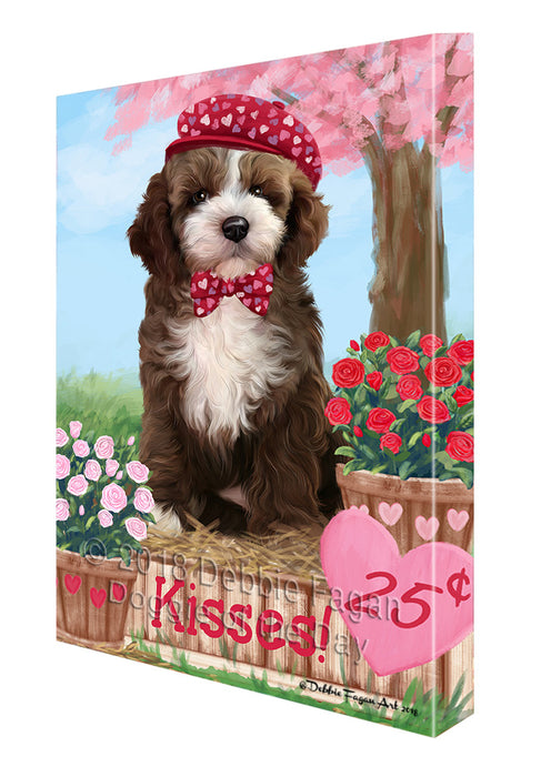 Rosie 25 Cent Kisses Cockapoo Dog Canvas Print Wall Art Décor CVS124847