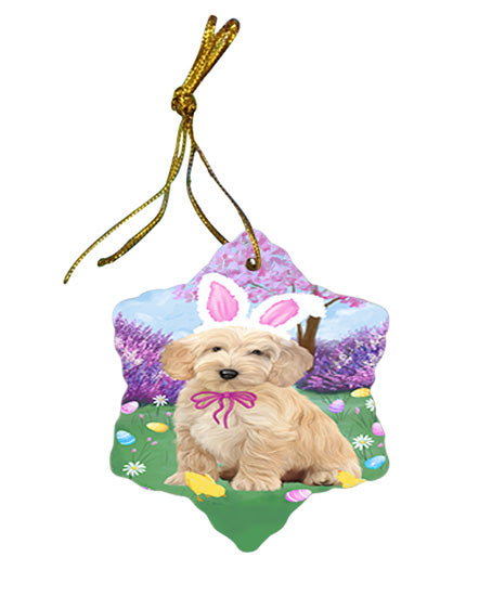 Easter Holiday Cockapoo Dog Star Porcelain Ornament SPOR57291