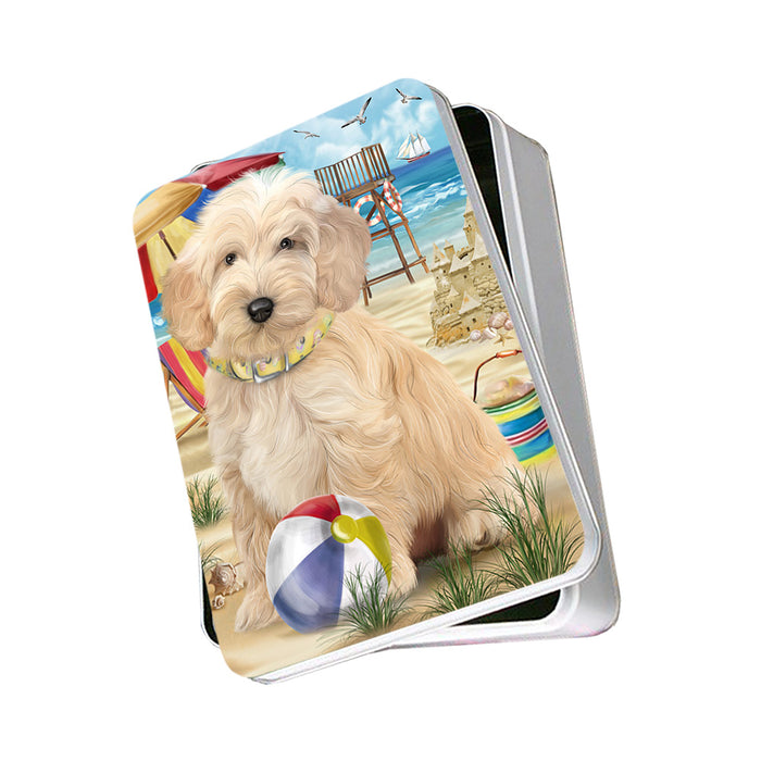 Pet Friendly Beach Cockapoo Dog Photo Storage Tin PITN51559