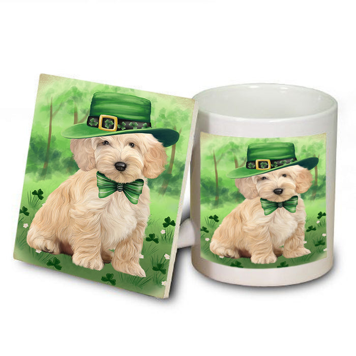 St. Patricks Day Irish Portrait Cockapoo Dog Mug and Coaster Set MUC56986