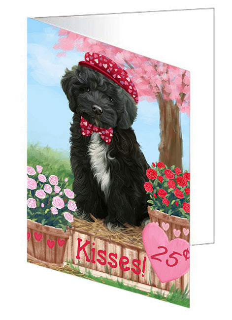 Rosie 25 Cent Kisses Cockapoo Dog Handmade Artwork Assorted Pets Greeting Cards and Note Cards with Envelopes for All Occasions and Holiday Seasons GCD72059