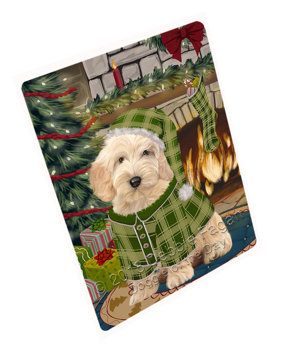 The Stocking was Hung Cockapoo Dog Magnet MAG70986 (Small 5.5" x 4.25")