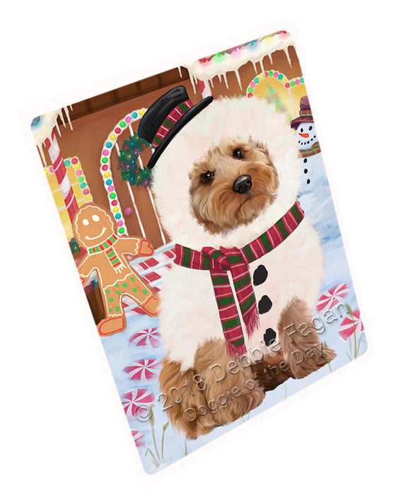 Christmas Gingerbread House Candyfest Cockapoo Dog Magnet MAG74078 (Small 5.5" x 4.25")