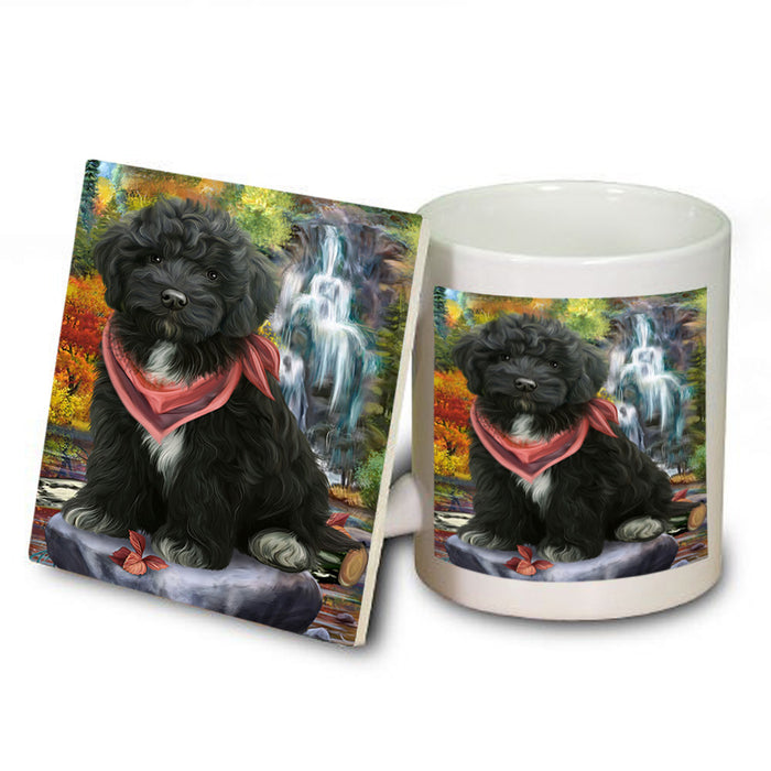 Scenic Waterfall Cockapoo Dog Mug and Coaster Set MUC51855