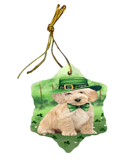 St. Patricks Day Irish Portrait Cockapoo Dog Star Porcelain Ornament SPOR57934