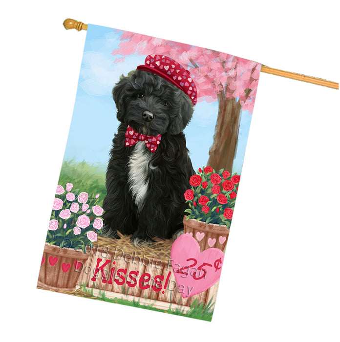 Rosie 25 Cent Kisses Cockapoo Dog House Flag FLG56532