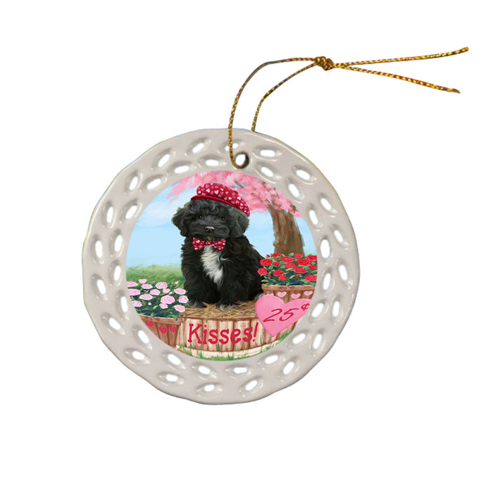 Rosie 25 Cent Kisses Cockapoo Dog Ceramic Doily Ornament DPOR56204