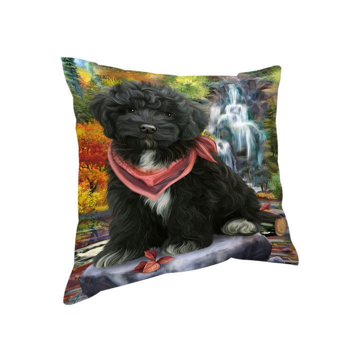 Scenic Waterfall Cockapoo Dog Pillow PIL63816
